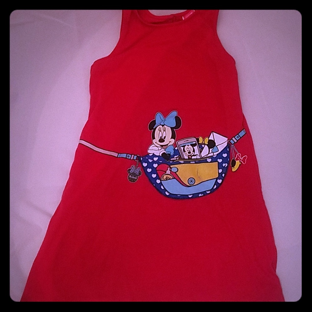 Disney Minnie's mouse red dress with pocket